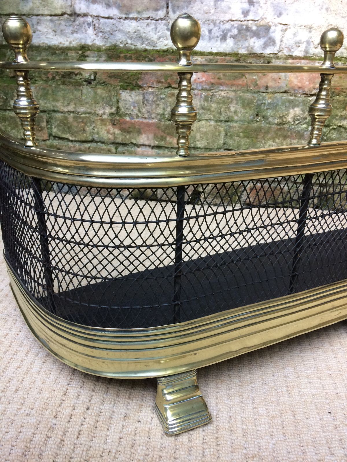 Victorian Brass Fire Guard, 1800s photo Home Fixtures