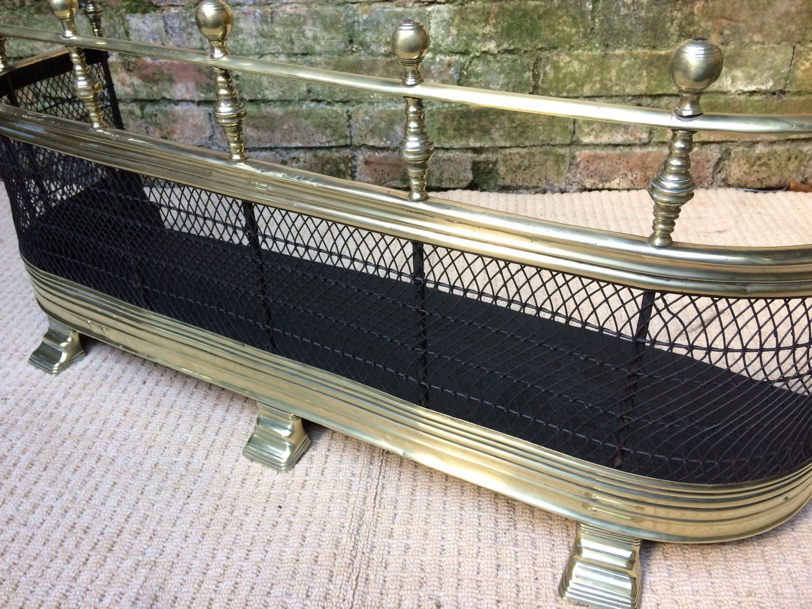 Victorian Brass Fire Guard, 1800s photo 680.0