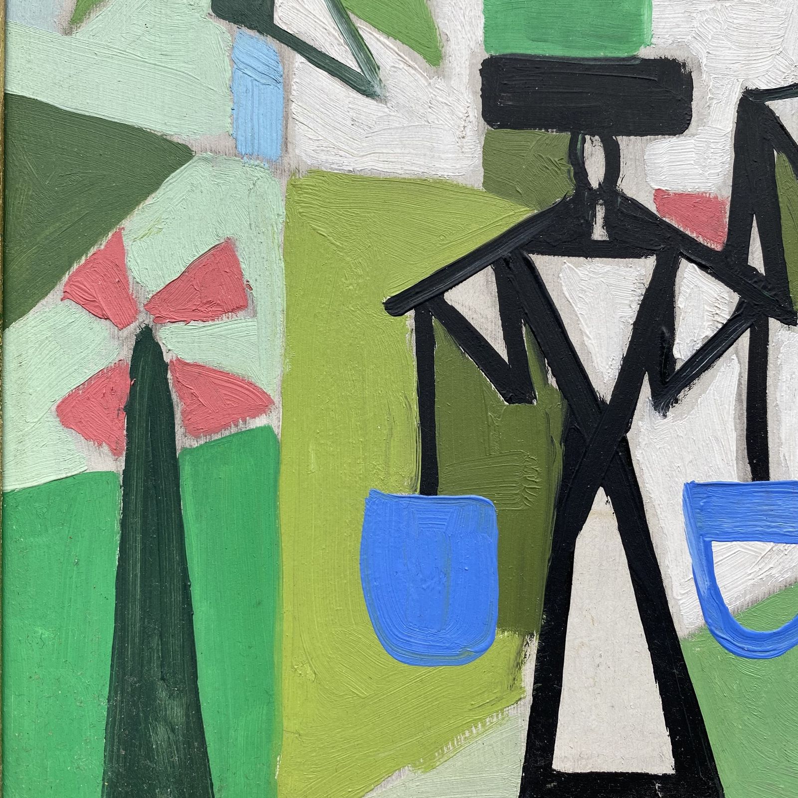Swedish Modernist Mid Century Painting By Laila Prytz photo 850.0