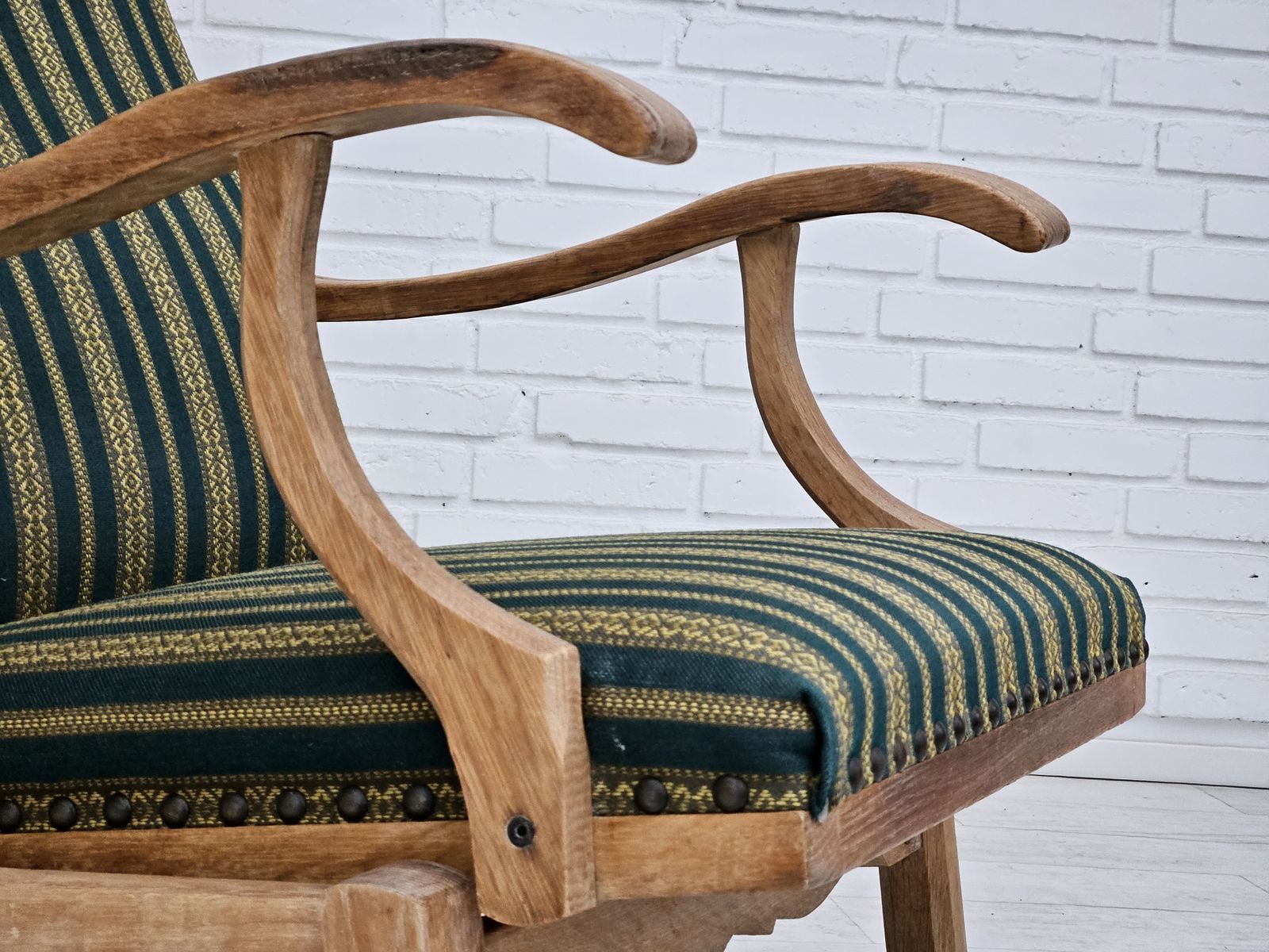1950 60s, Danish Highback Rocking Chair, Original Very Good Condition. photo vinterior