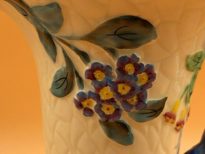 Art Deco James Kent Fenton Polyanthus Large Majolica Jug / Pitcher. 1930's. 7". photo buy