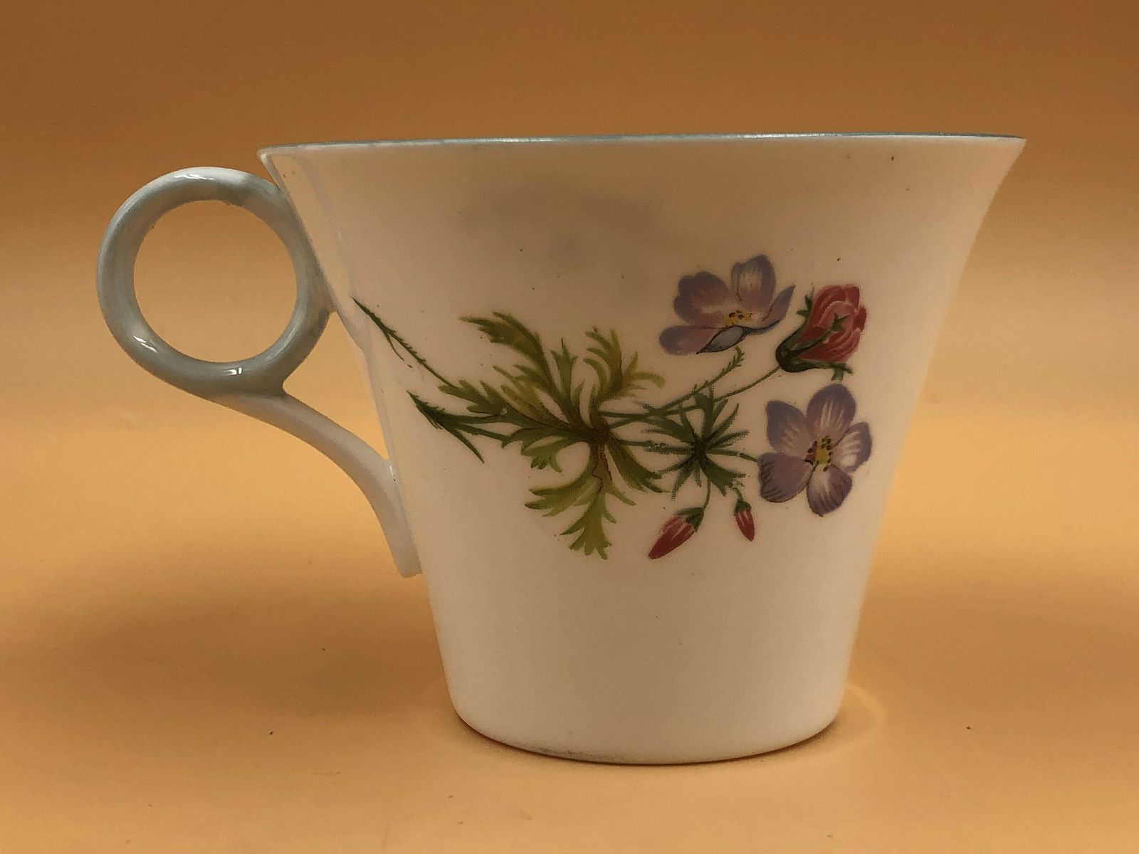 Shelley China Wild Flowers Regent Shape Tea Cup, Saucer And Side Plate Trio. 13668. C1935. photo Home Decor