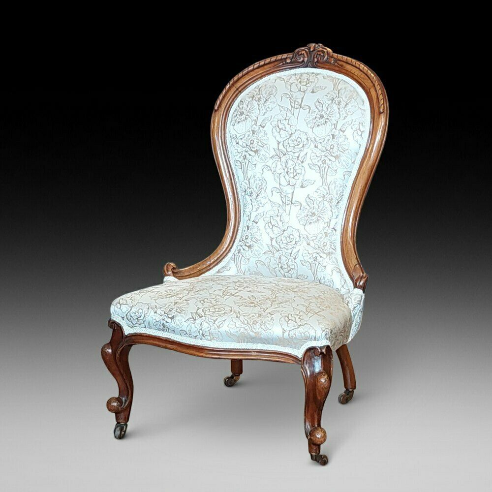 Victorian Walnut Nursing Chair