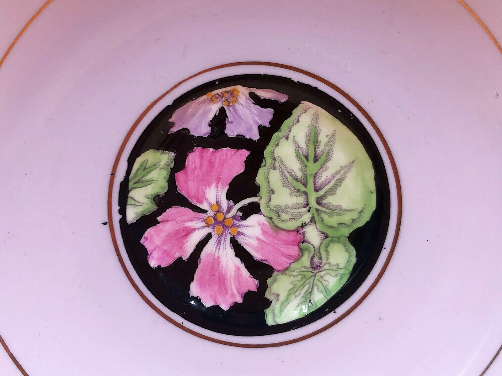 Paragon China Double Warranty Queen Mary Primrose Black Background On Pink Chintz Tea Cup And Saucer Duo. No. 7656.   Free Uk Post photo buy