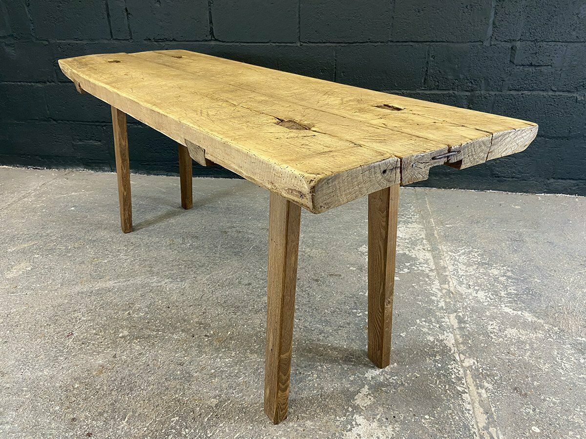 An Early 20th Century Hardwood Butchers Table Or Pig Bench From Hungary photo 825.0