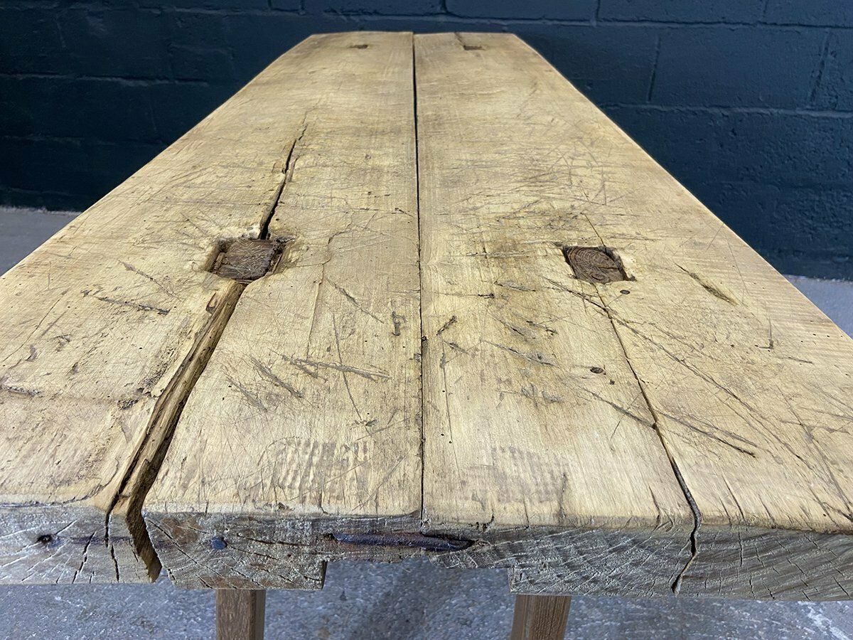 An Early 20th Century Hardwood Butchers Table Or Pig Bench From Hungary photo vintage