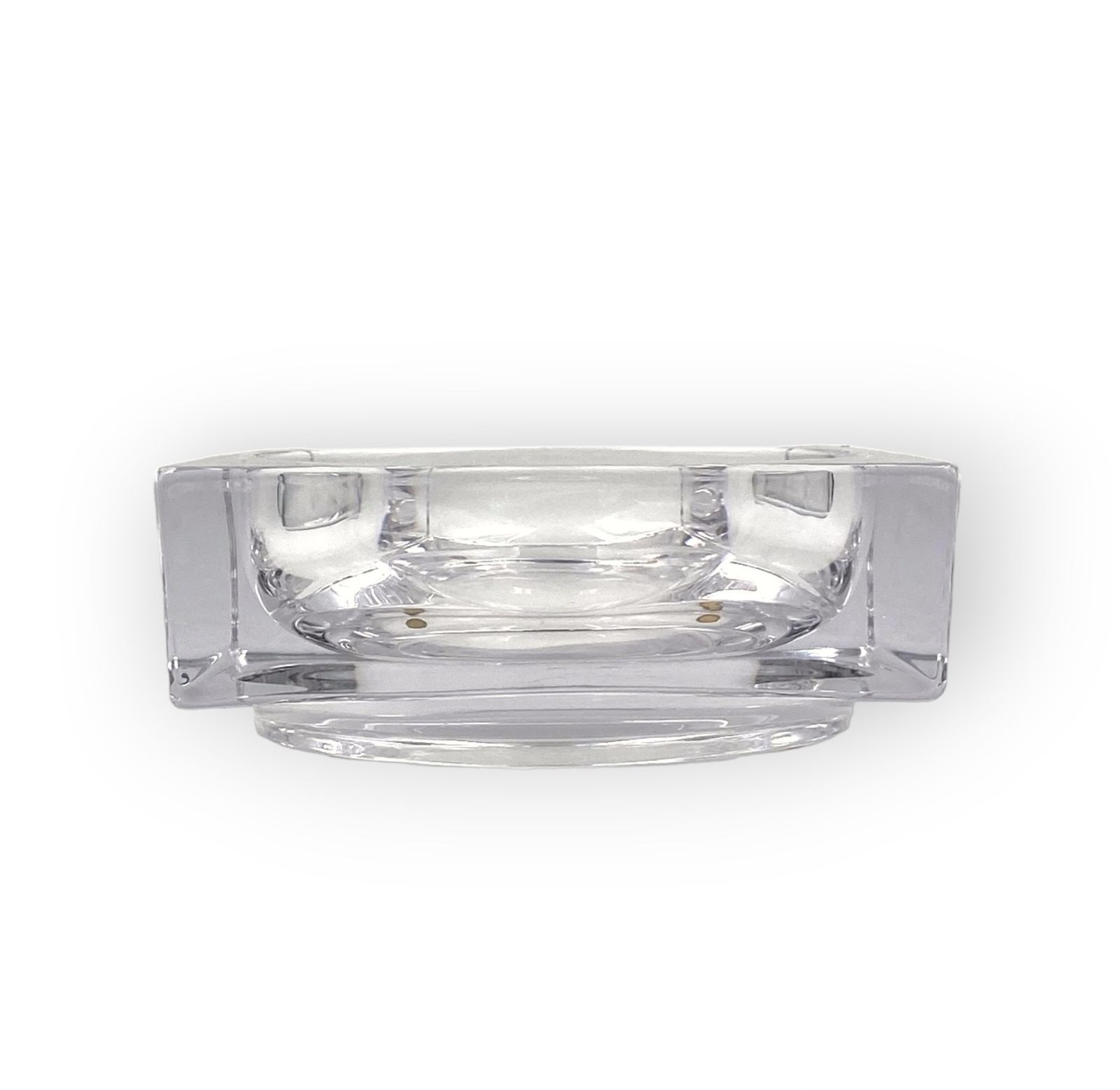 Monumental Molded Crystal Ashtray, Sevres France 1970s photo 450.0