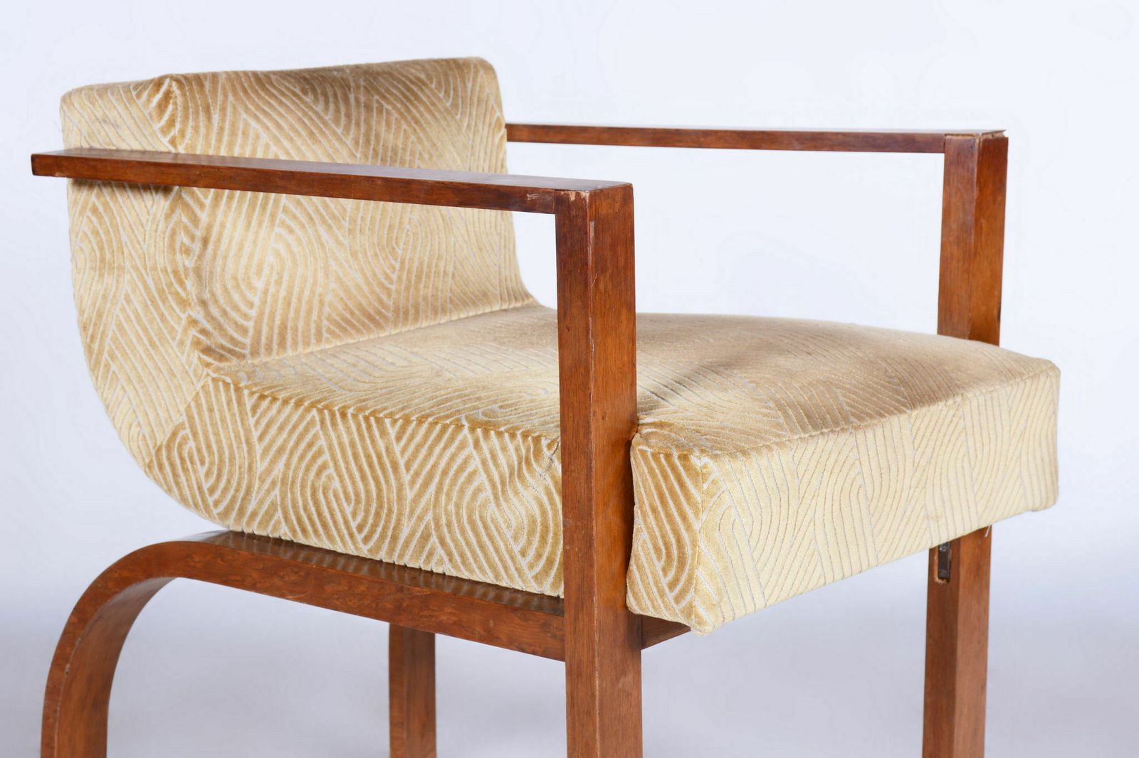 Palisander Set With Coffee Table, Art Deco, Restored, France, 1920s photo vintage