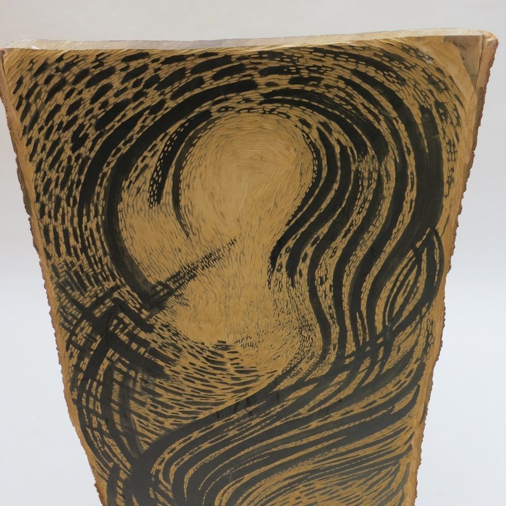 1950s  Woodcut Carved Wooden Print Block The Good Shepherd photo 250.0