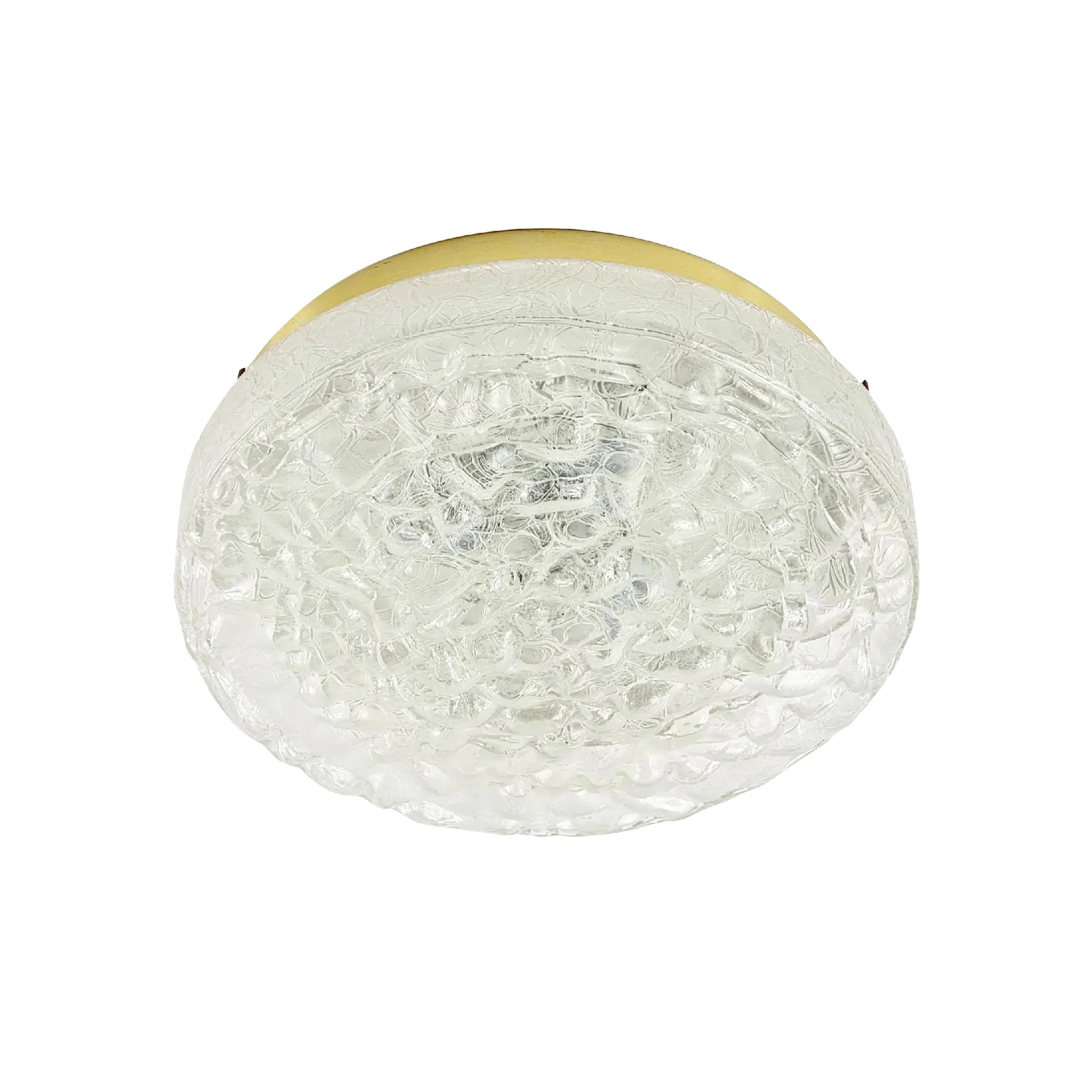 Pair Of Large Murano Ice Glass Ceiling Lights From Doria Leuchten, Germany, 1960s photo furniture