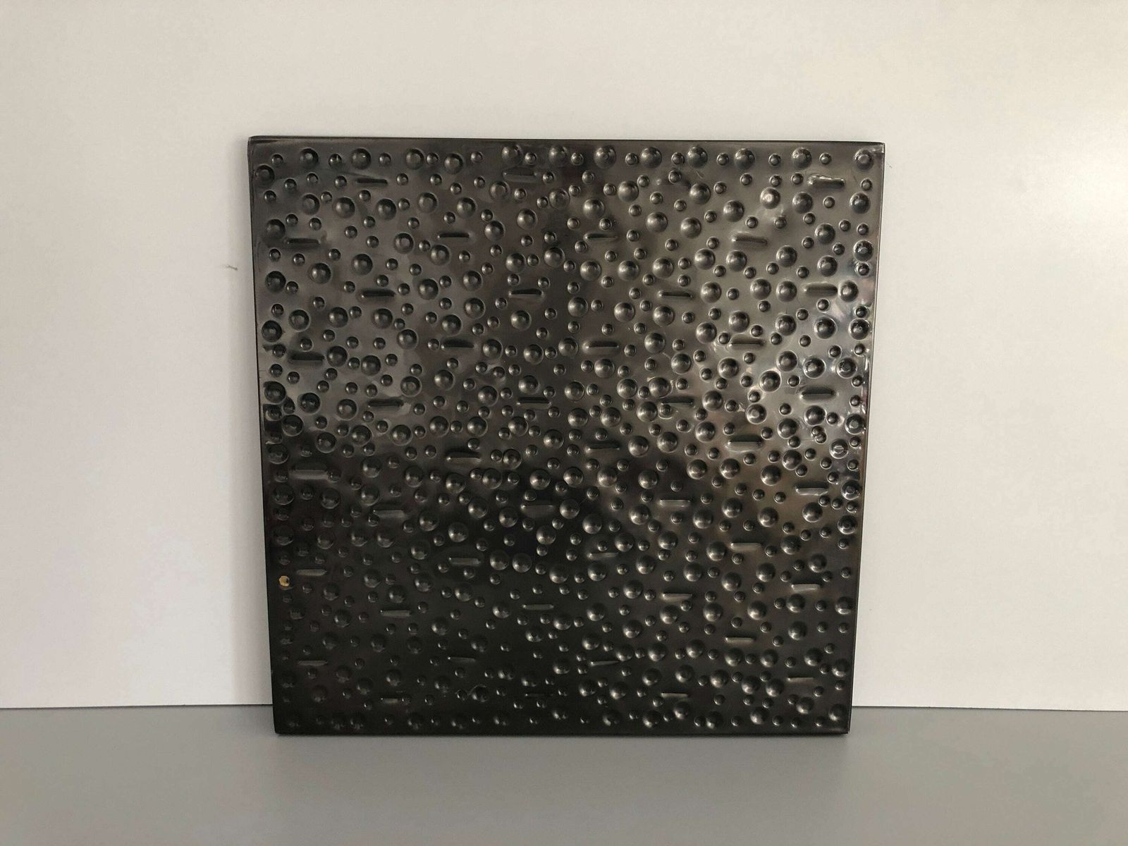 Unique Italian Hand Crafted Dark Brown Metal Atomic Style Sculptural Wall Art, 1960s, Italy