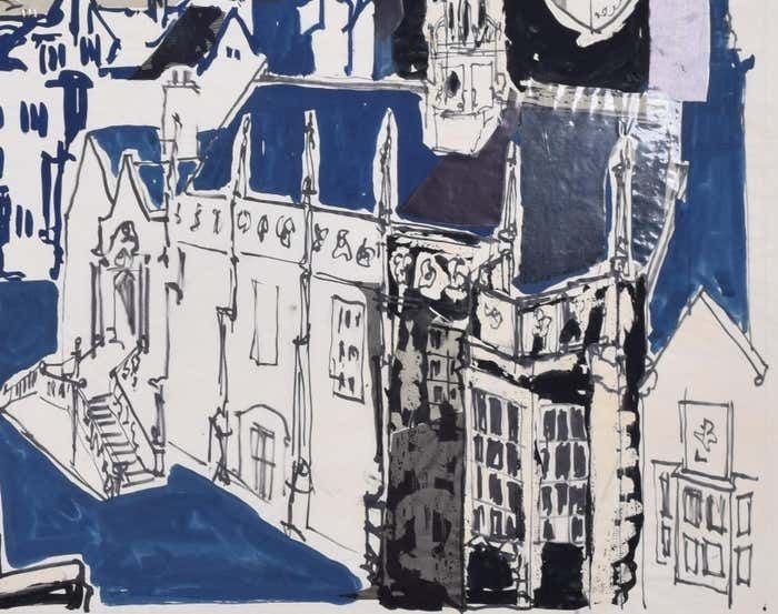 Selwyn College, Cambridge III Painting By Margaret Souttar 1960s photo Art