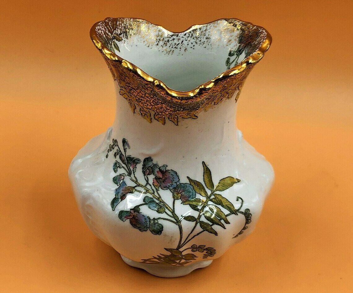 Antique Royal Doulton China Somerset Design Vase. C1891 1902. photo 50.0