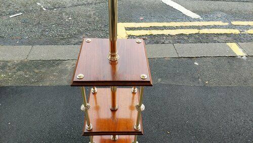 Pair Of Early 20thc Brass Standard Lamps photo vinterior