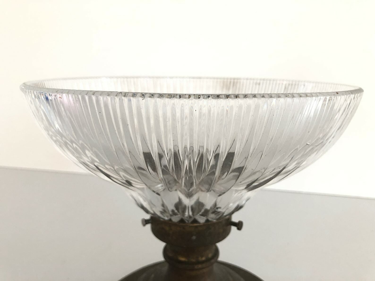 Art Deco Glass Ceiling Lamp, 1940s, Germany photo vintage