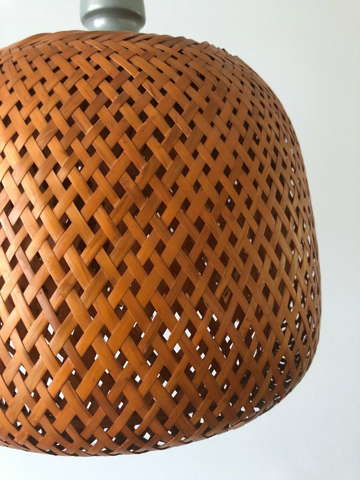 Unique Italian Design Wicker Pendant Lamp, 1960s, Italy photo buy
