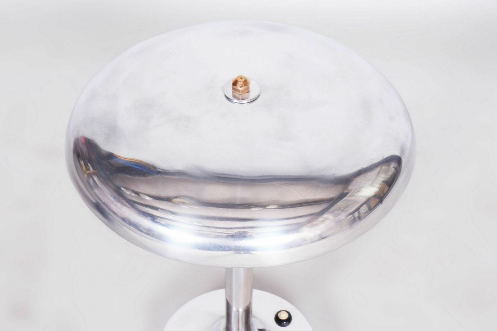 Restored Bauhaus Table Lamp, By Franta Anýž, Nickle Plated Steel, Czech, 1920s photo for sale