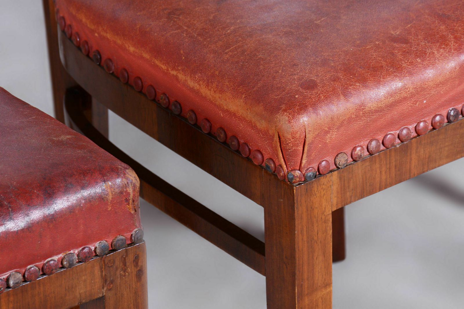 Six Art Deco Chairs, Walnut, Restored, Original Upholstery, France, 1920s photo Furniture