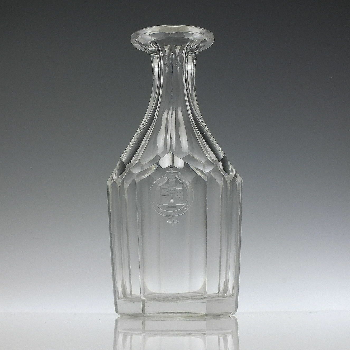 Georgian Anglo Irish Inniskilling Dragoons Glass Wine Or Water Carafe C1840