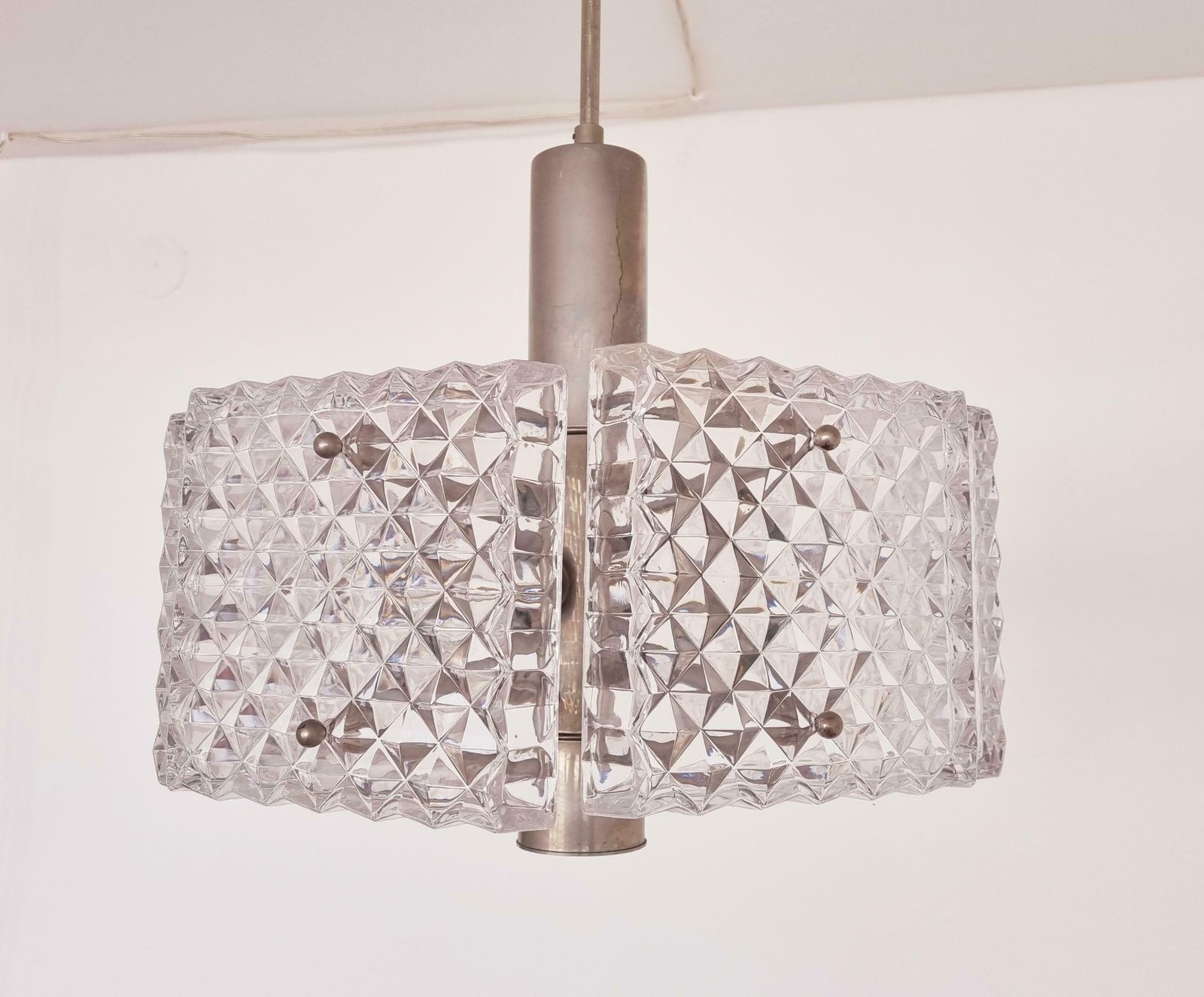 Mid Century Chandelier In Style Of Kalmar Austria 1960s photo Lighting