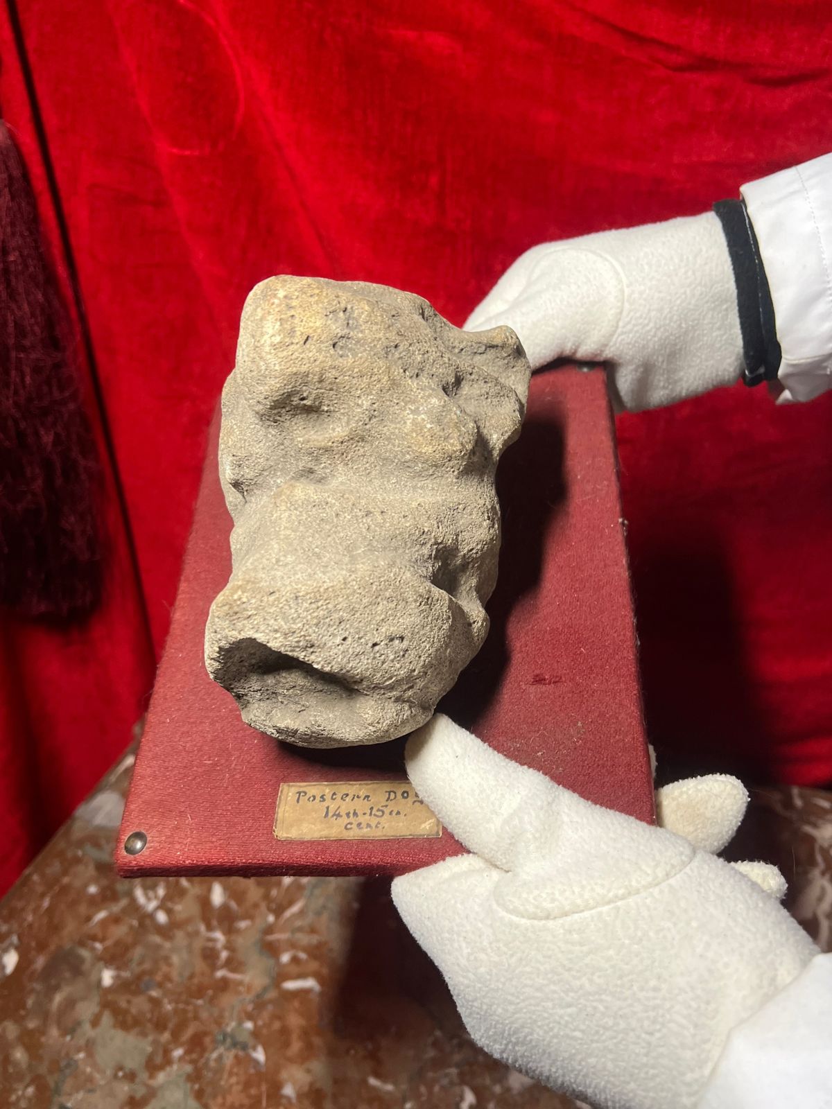 photo furniture Medieval 14th/15th Century Stone Artifactual Sculpture Of Pastern Dog
