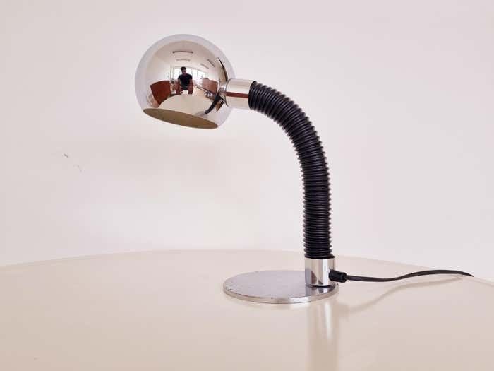 Pair Of Midcentury Table Lamp Targetti Sankey Space Age Italy 1970s photo for sale