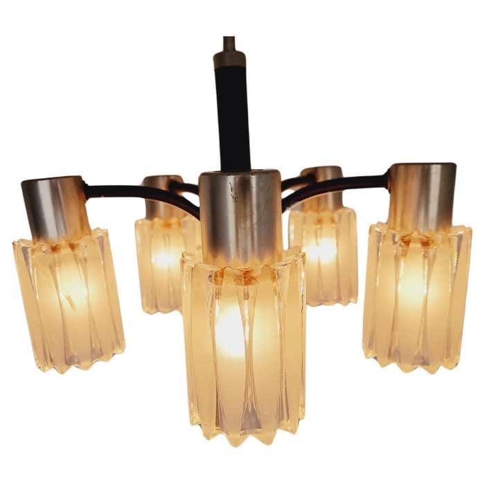 Very Rare Midcentury Chandelier  Murano Glass Italy