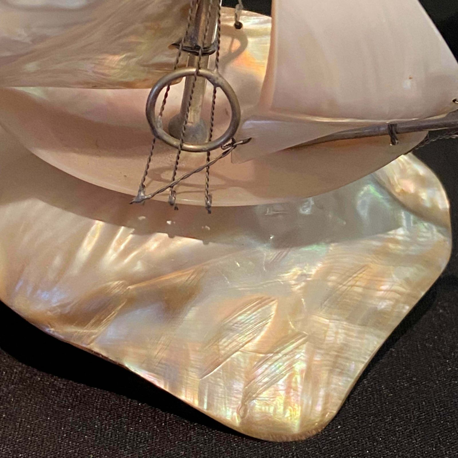 photo furniture A Pair Of Early 20th Century Art Deco Spinnaker Sailing Yacht Sculpture And Tropical Tree