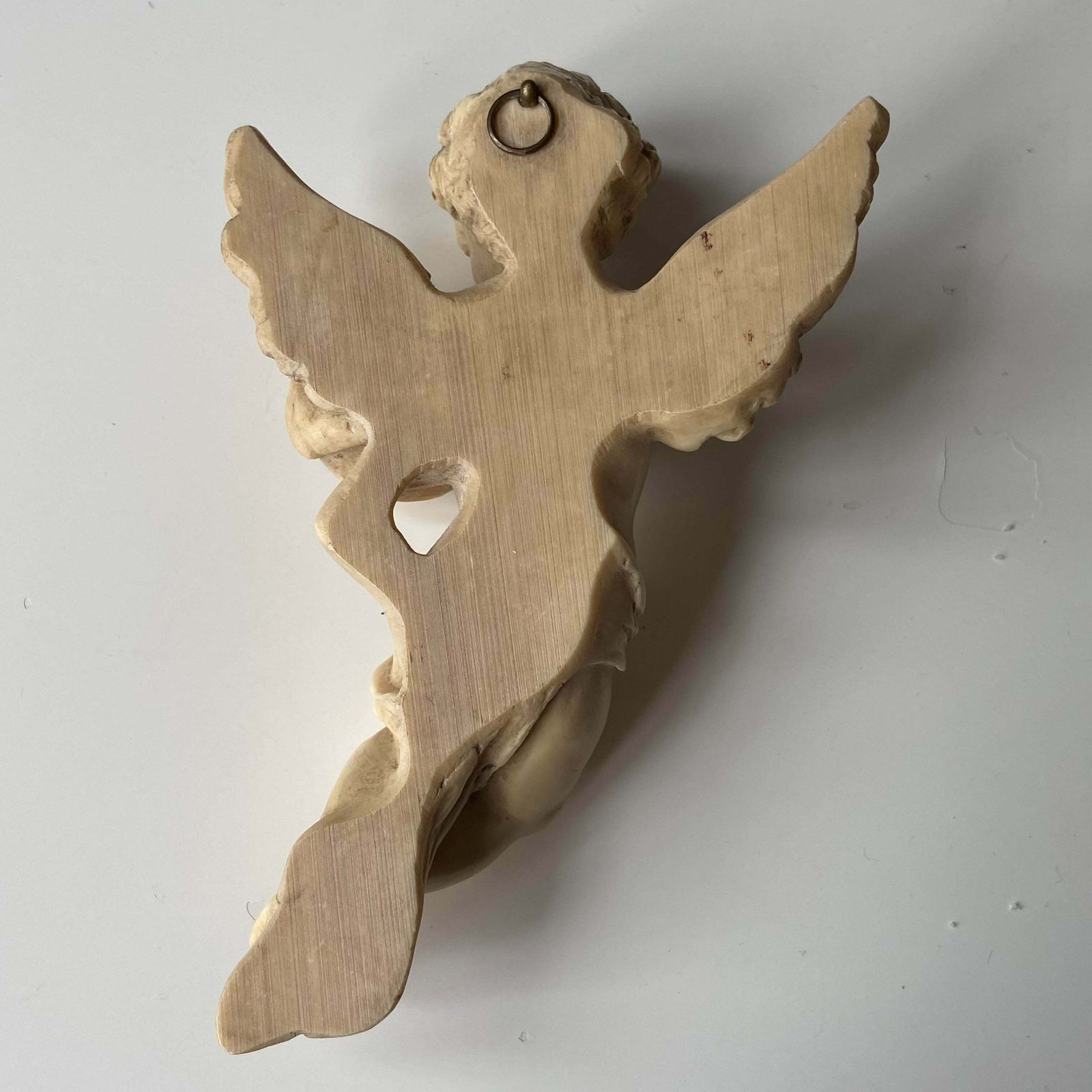 Antique Victorian Celluloid Angel Playing Harp Figurine photo vinterior