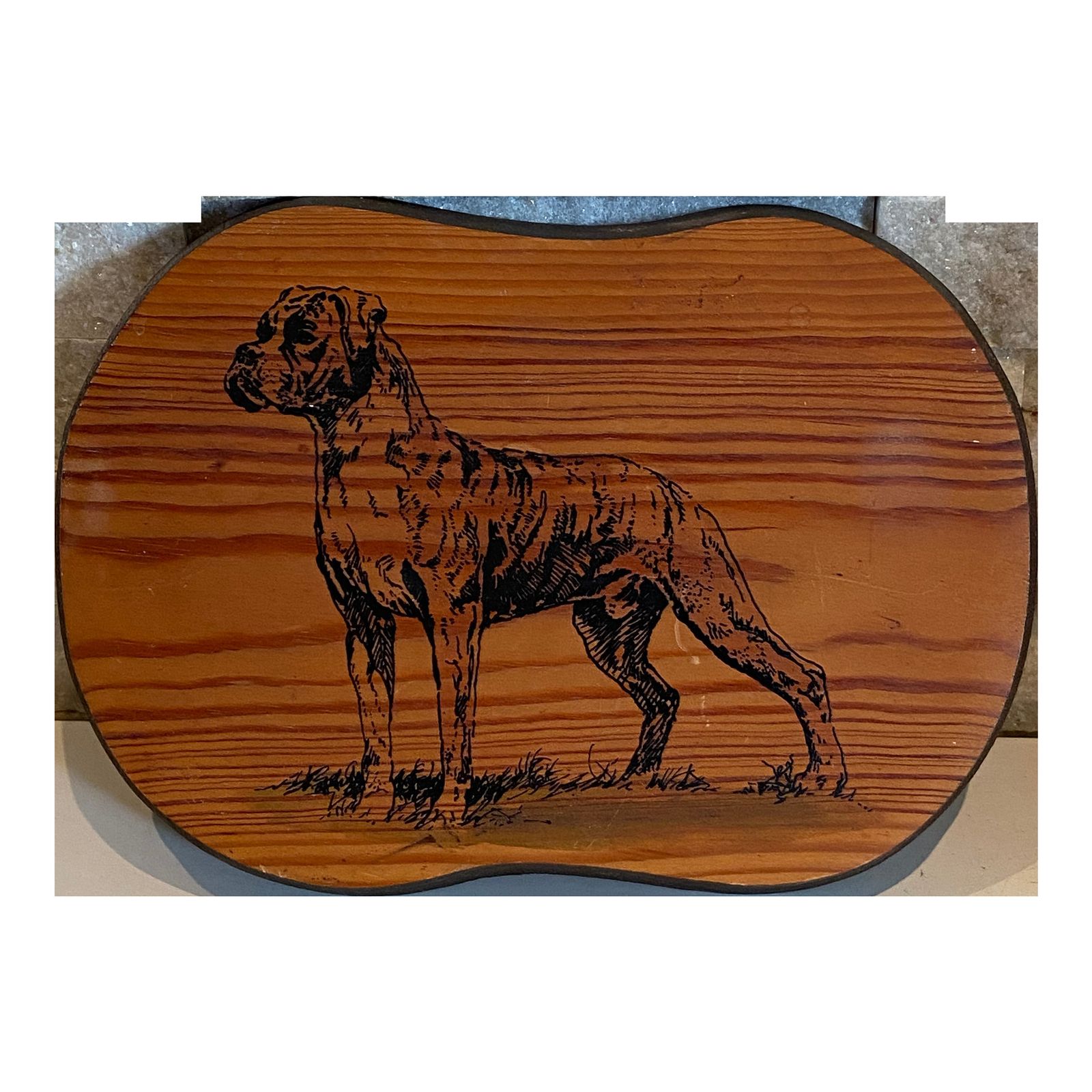 Early 20th Century Dog Portrait Plaque Wall Decoration