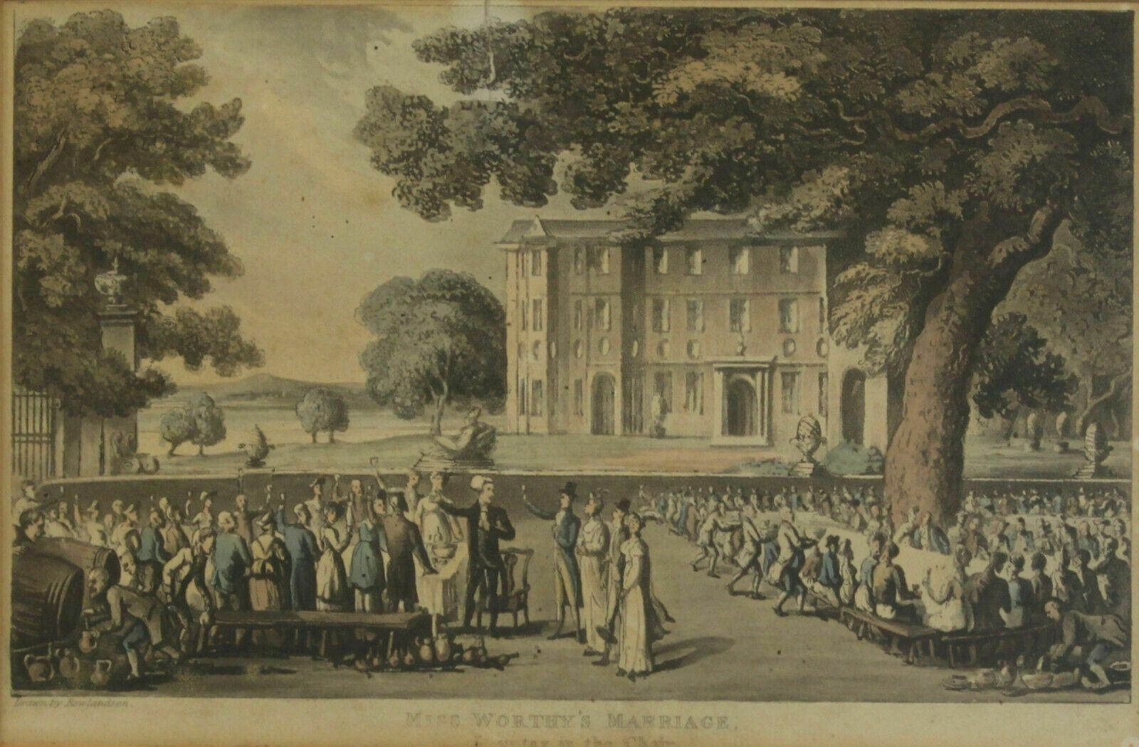 Set Of Three Coloured Aquatints By Rowlandson. Part Of The Doctor Syntax Series. photo vinterior