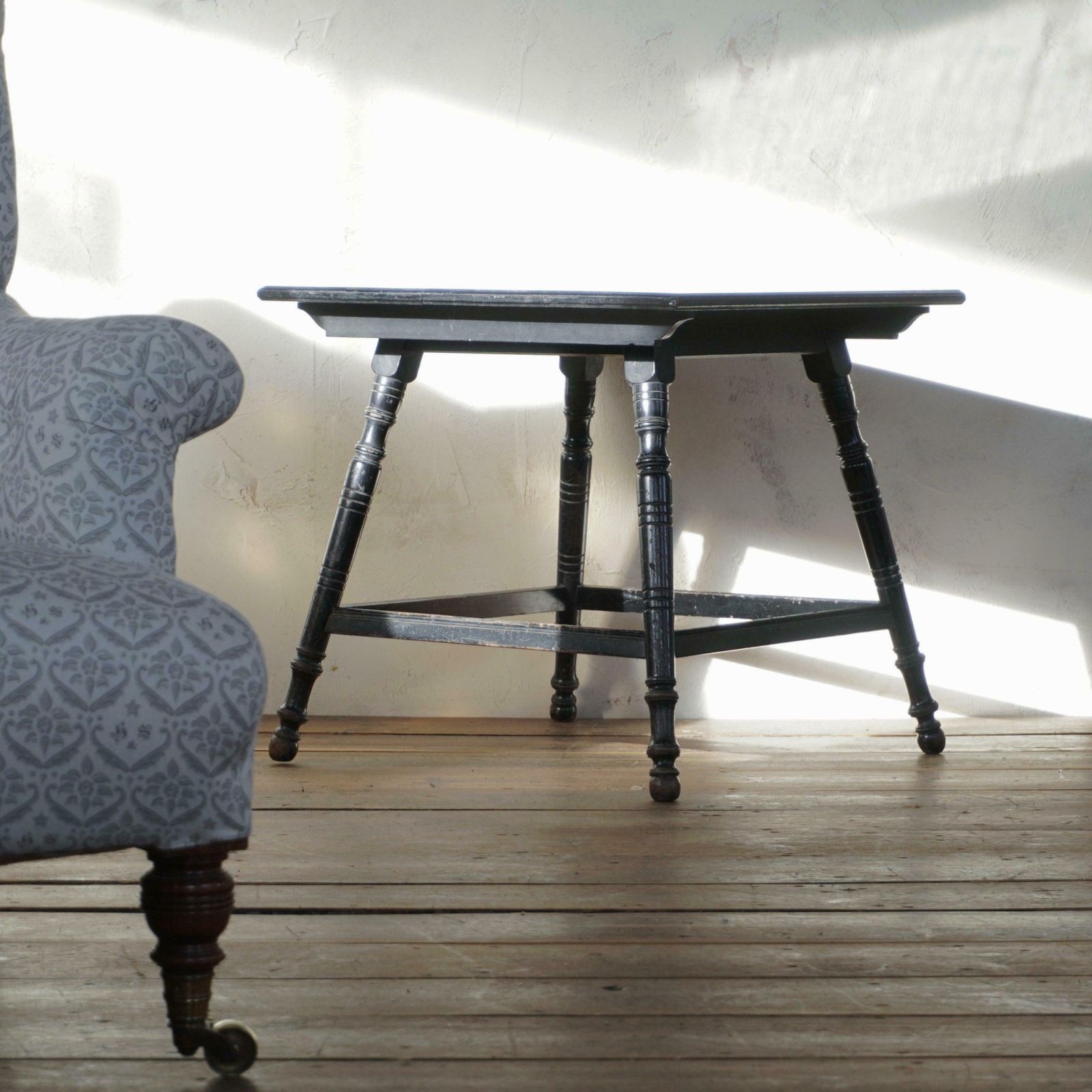 Ebonised Side Table By Hindley And Sons. photo furniture