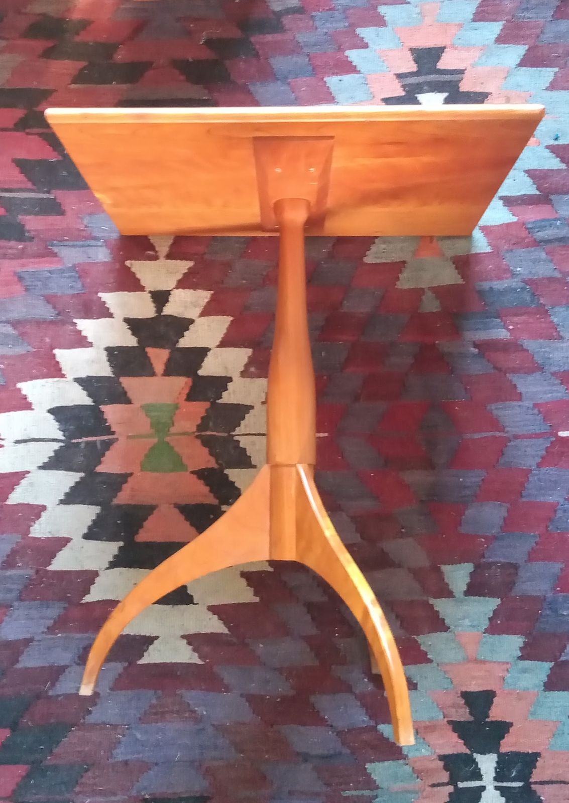 Vintage Oak Shaker Square 'Candle Stand' Table photo for sale