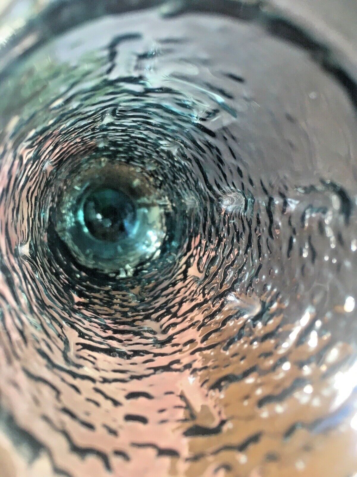 photo buy Mid Century Riihimaki Blue Grey Knobbly Textured Glass Vase 1461 Scandi Retro