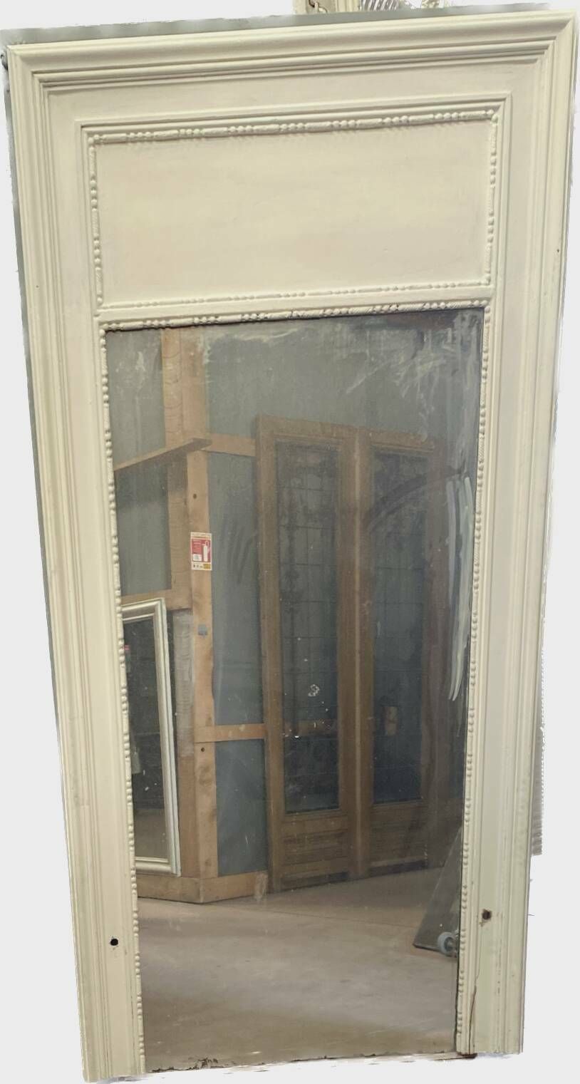 Louis XVI Style Mirror In Wood And Patinated Stucco 20th Century photo furniture