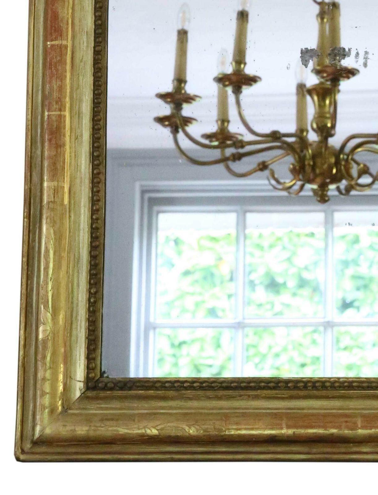 Antique Large 19th Century Quality Gilt Overmantle Or Wall Mirror photo Home Decor