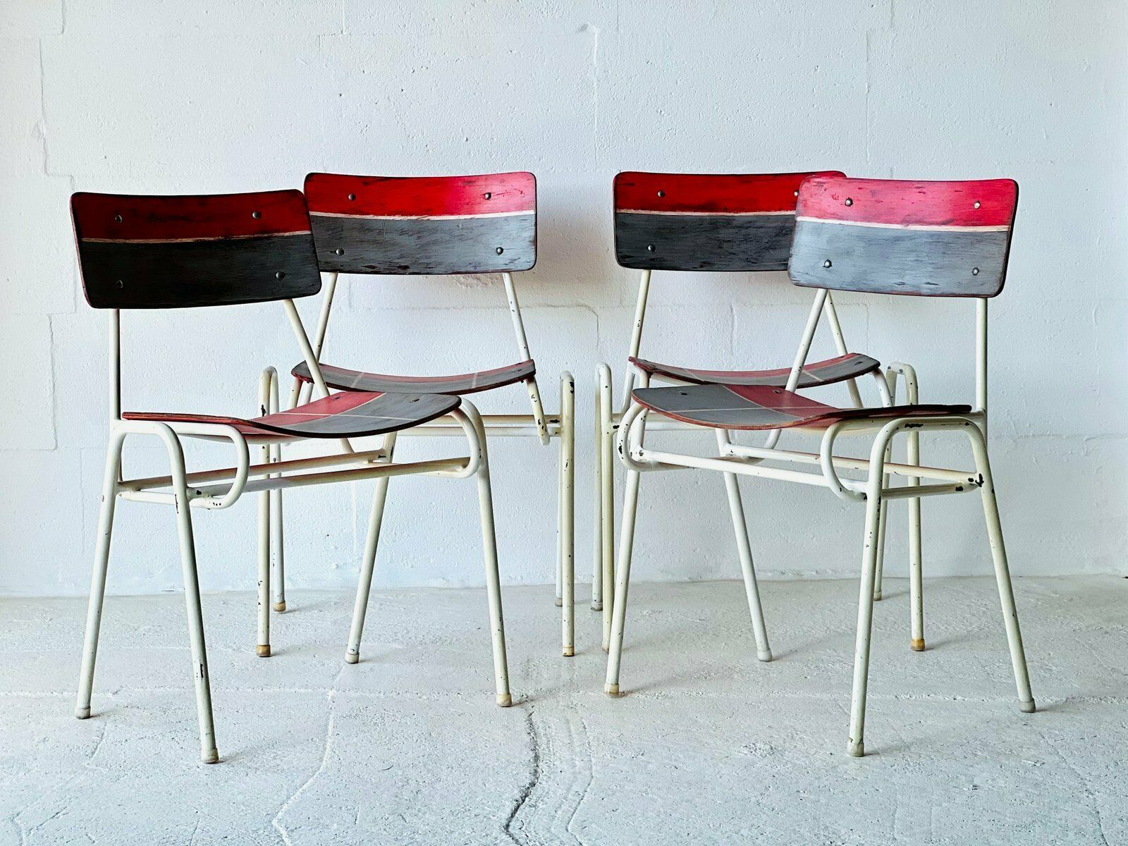 Vintage Schoolstoelen, 1970, Set Van 4 photo for sale