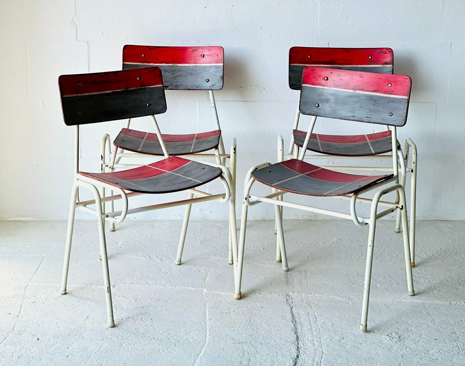 Vintage Schoolstoelen, 1970, Set Van 4 photo vinterior