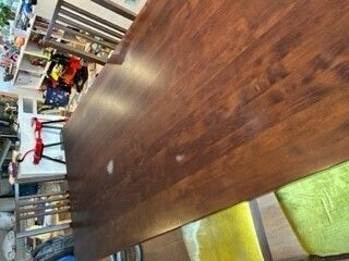 Birch Dining Table With 6 Ikea Chairs photo vintage
