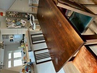 photo vinterior Birch Dining Table With 6 Ikea Chairs