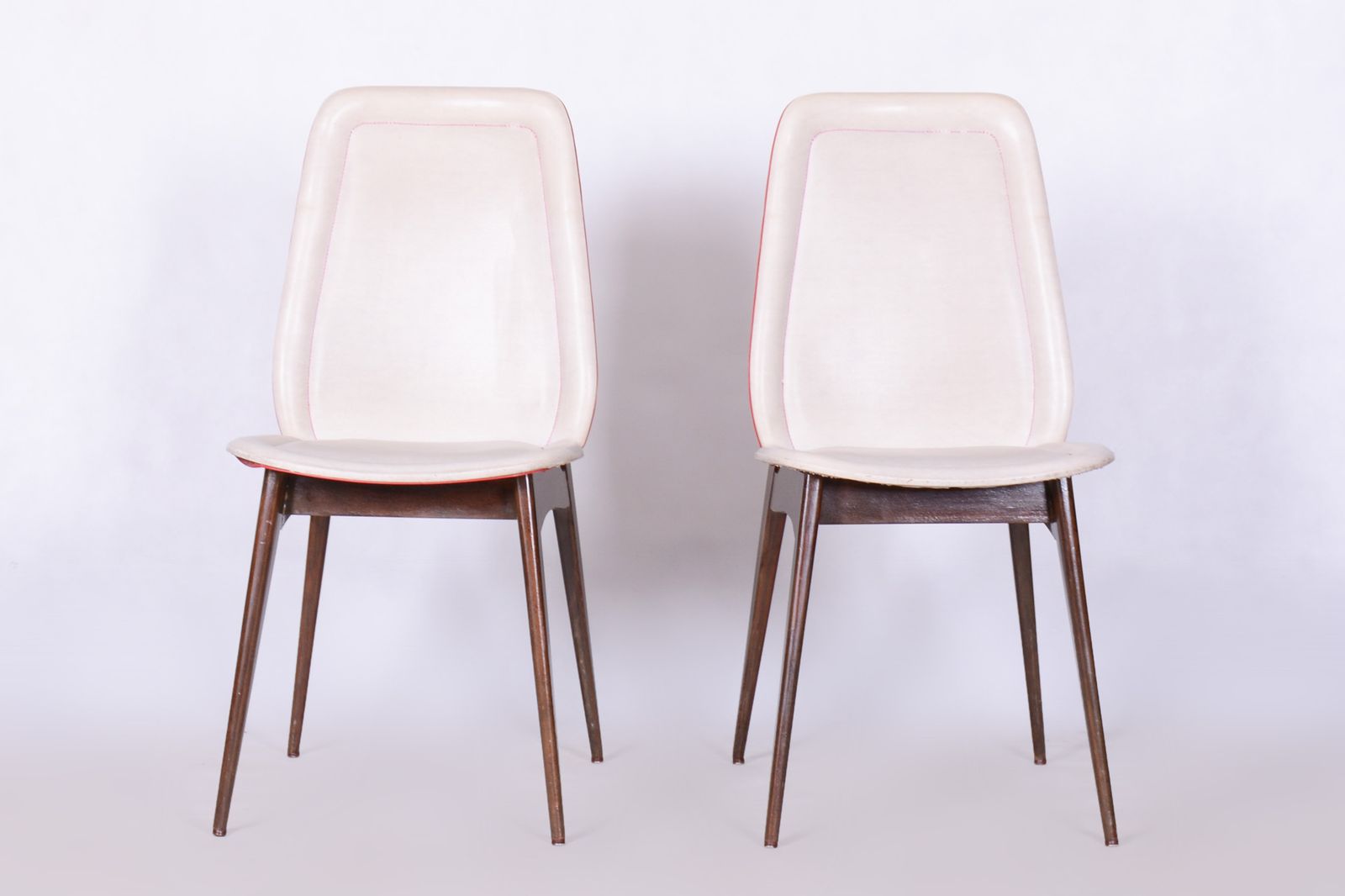 Six Original Art Deco Chairs, By Jules Leleu, Revived Polish, France, 1940s photo furniture