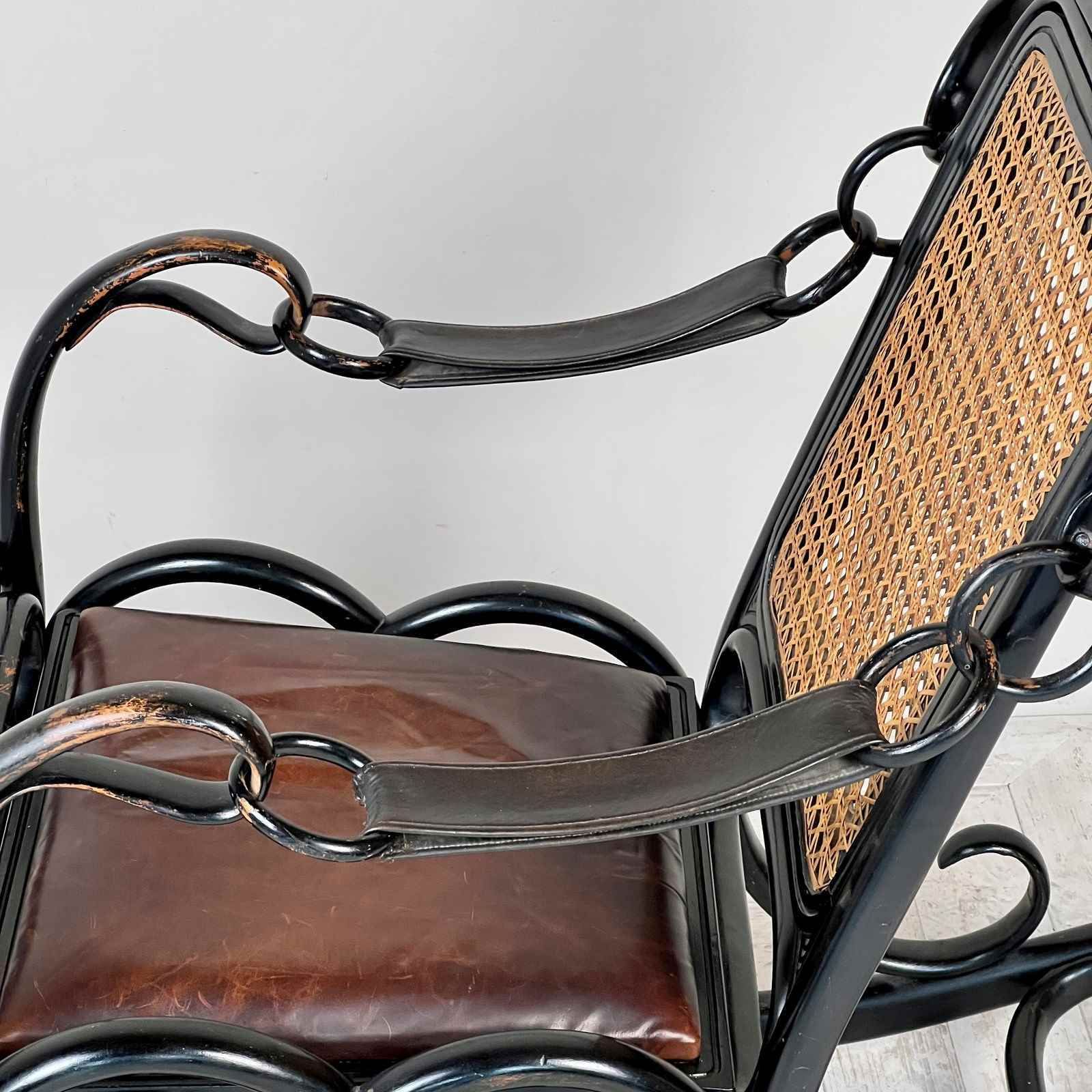 A Rare Thonet Number 3 Bentwood Rocking Chair photo vinterior