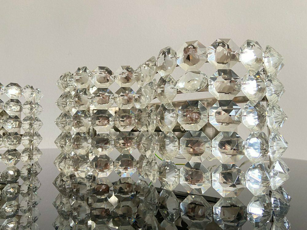 Italian Glass Wall Lamps, 1980s, Set Of 2 photo vinterior