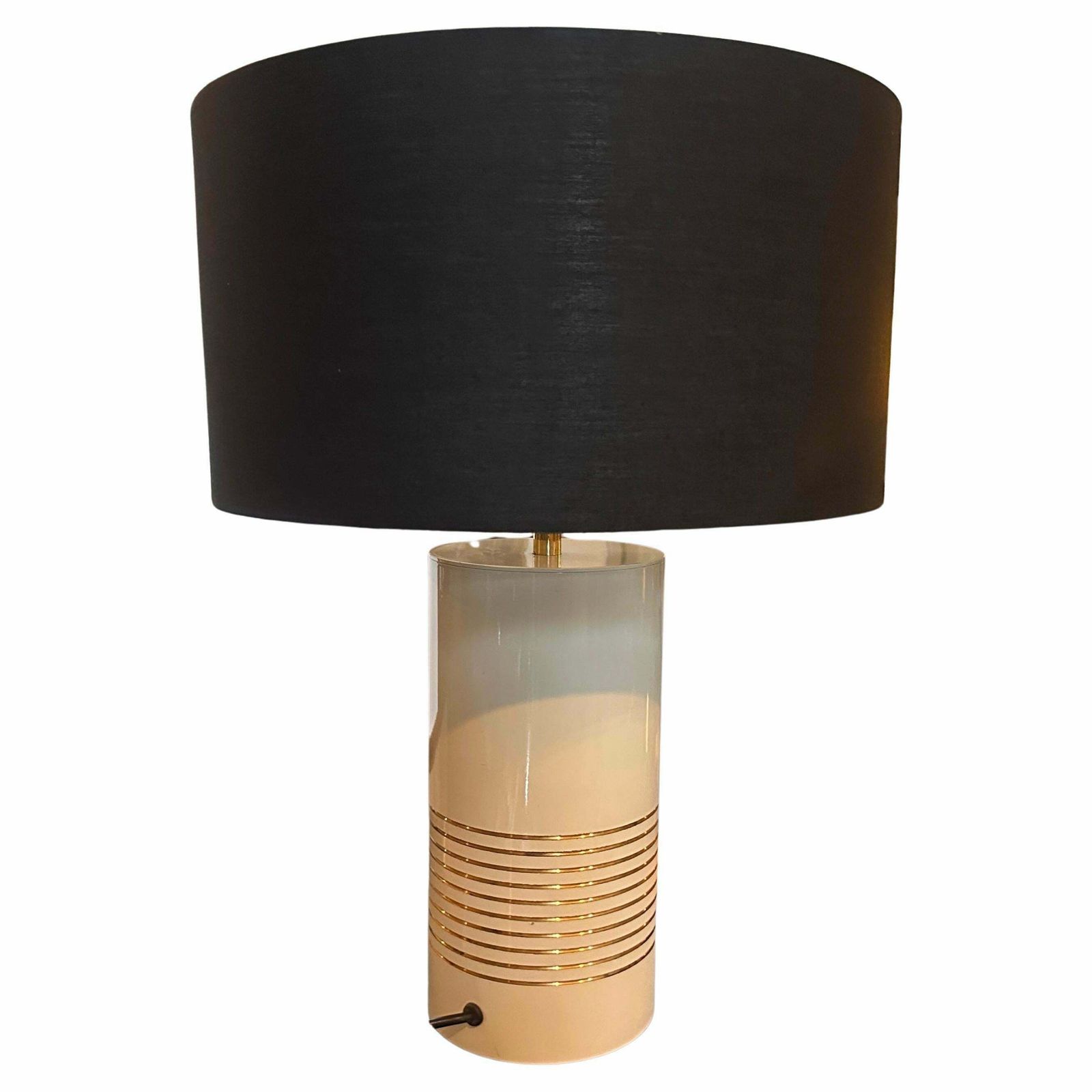 1970s High Quality Mid Century Ivory And Gold Painted Metal Italian Table Lamp £712.41