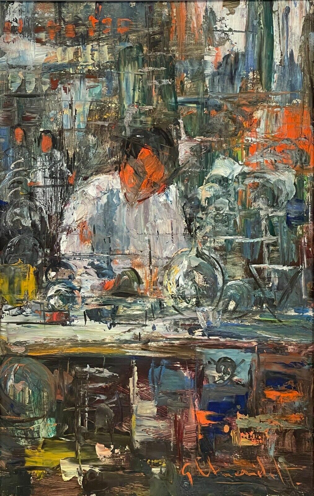 Oil Painting On Canvas, A. Bonetti, 20th Century, Still Life photo furniture