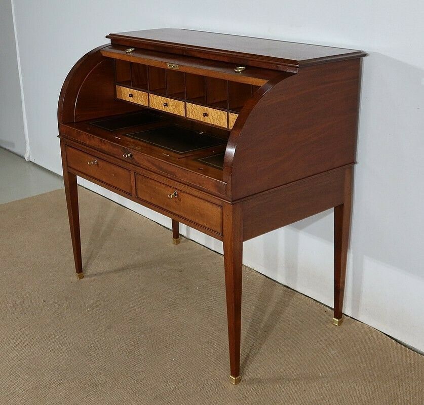Mahogany Cylinder Desk, Directory, 1st Part 19th Century photo for sale
