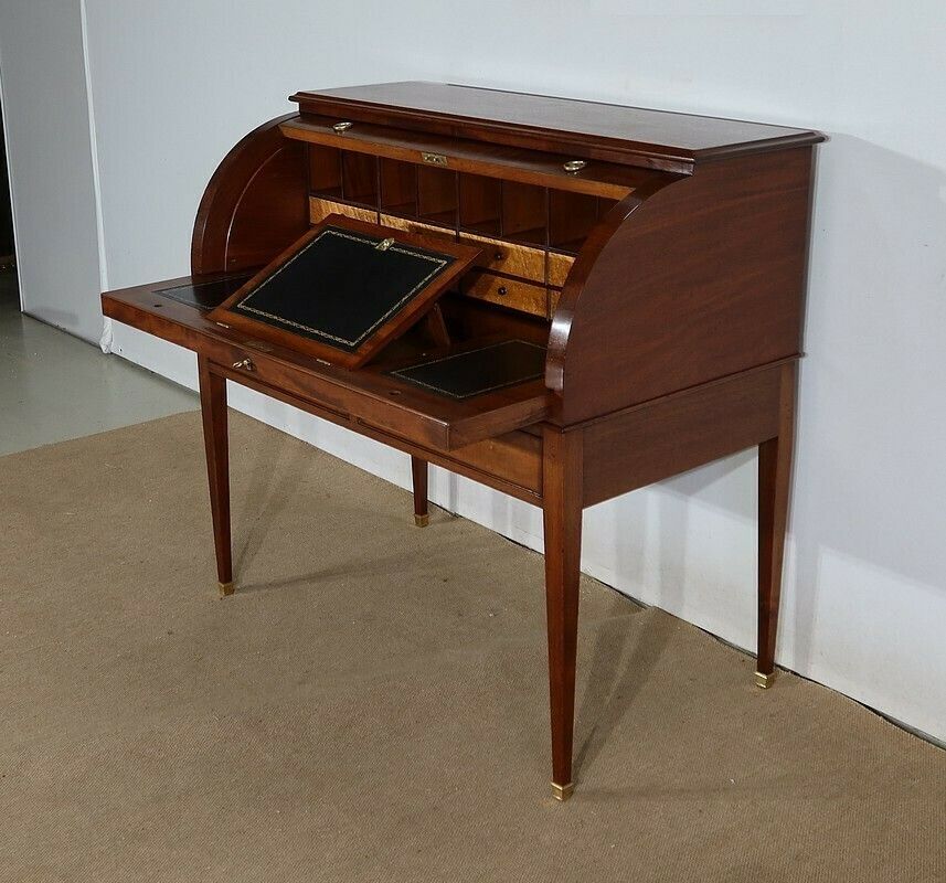 Mahogany Cylinder Desk, Directory, 1st Part 19th Century photo 4460.56451583