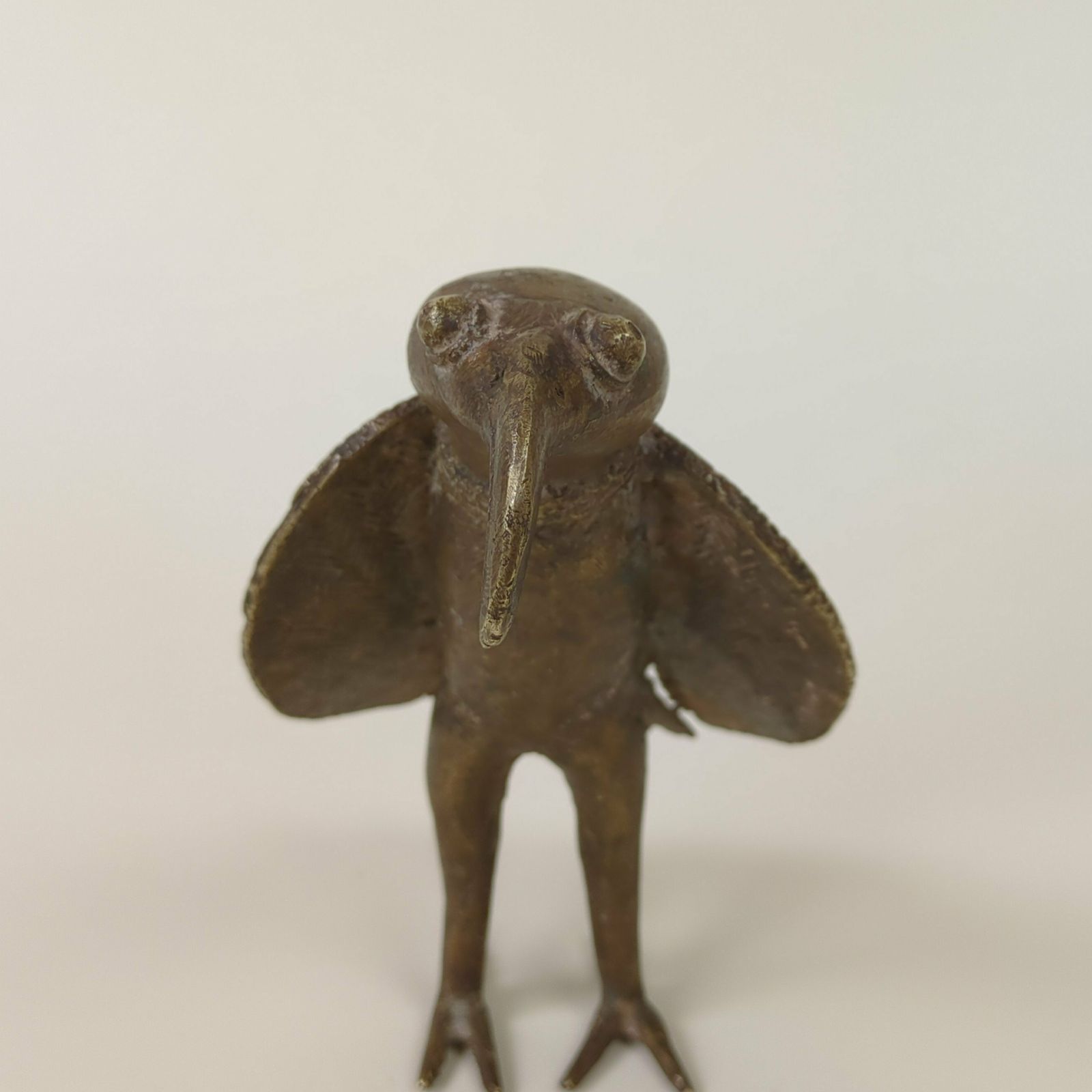 Vintage African Ashanti Tribe Brass Vulture Fetish Bird Statuette, Primitive Decor From Africa photo buy