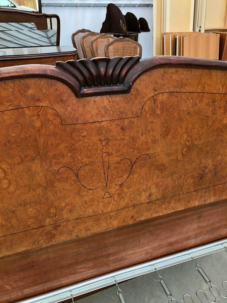 Mid Century Italian Bed Frame, 1940s photo Furniture