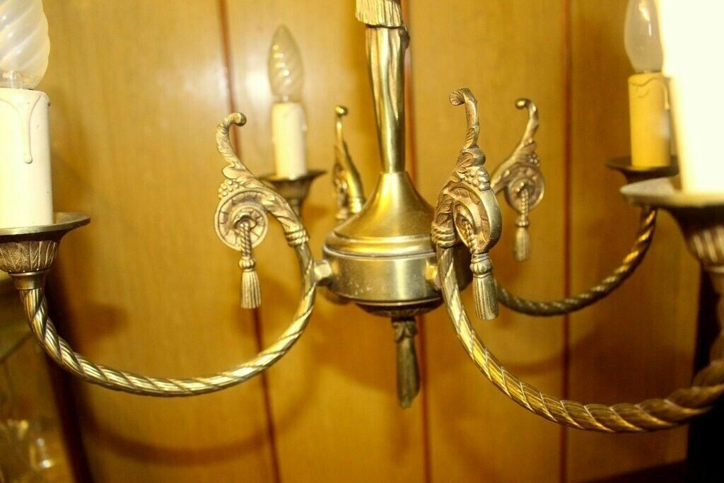 Lighting Italian Heavy Bronze Empire Lamp Ceiling Chandelier Lamp 5 Lights 65 X 50 Cm photo